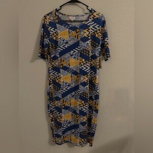 LuLaRoe Julia Geometric Midi Dress